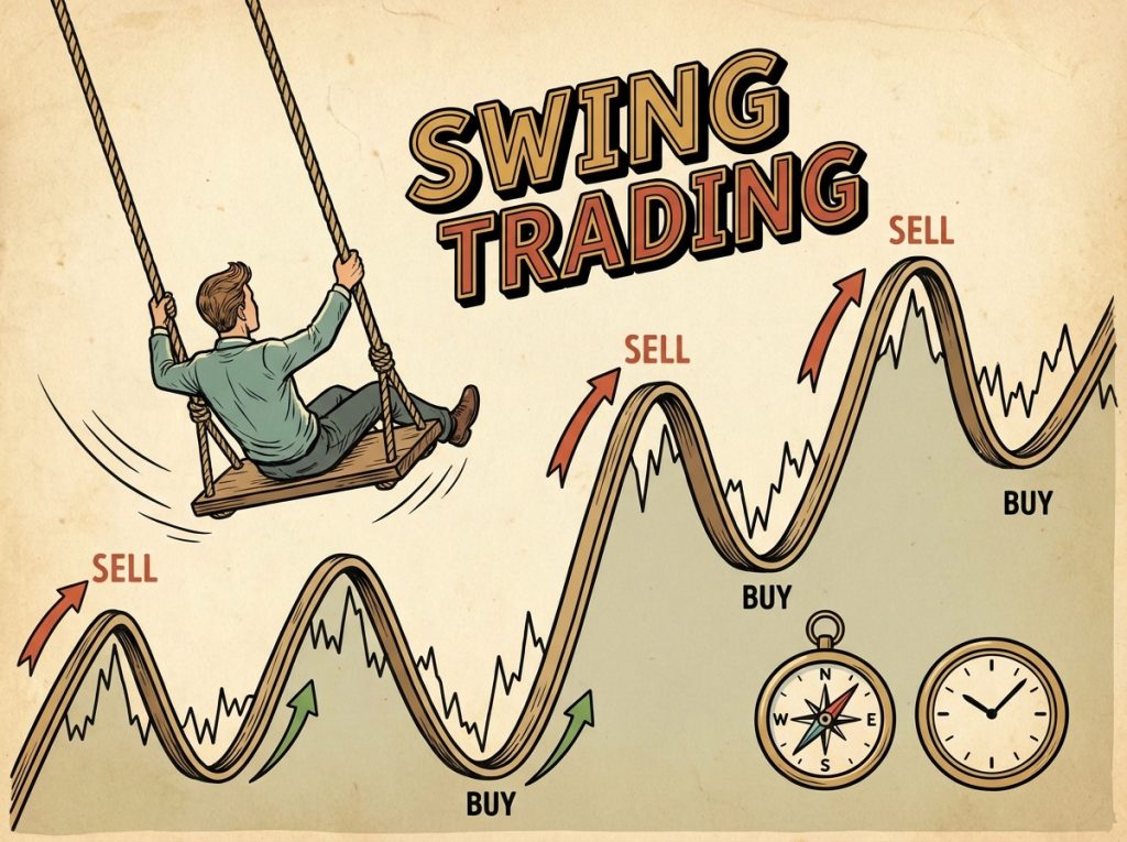 swing trading illustration